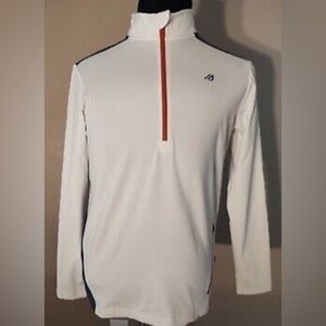 Eddie Bauer Color Blocked Half -Zip Stretch Active Long Sleeve Top